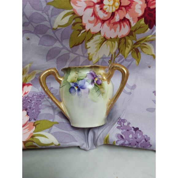 RS Germany hand painted purple violet tooth pick holder 1904 gold applied - Picture 3 of 3